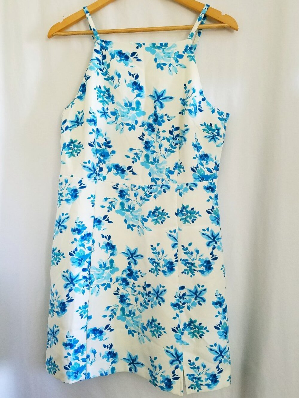 French Connection Cream Blue Floral Mini Party Dress Women's Medium NWT